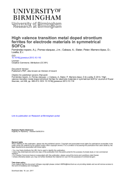 University of Birmingham High valence transition metal doped