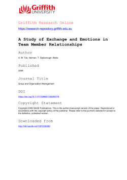 A Study of Exchange and Emotions in Team Member Relationships