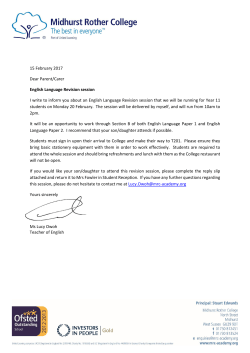 15 February 2017 Dear Parent/Carer English Language Revision