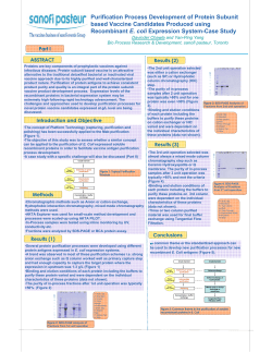 purification process development of protein subunit based vaccine