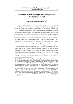 New Constitutional Challenges and Principles for a Globalization