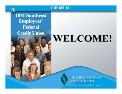 Credit 101 Seminar