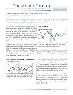 Consumer Price Inflation and Rising Rents in the West