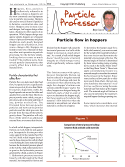 Particle flow in hoppers - Powder and Bulk Engineering