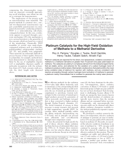 Platinum Catalysts for the High-Yield Oxidation of Methane to a