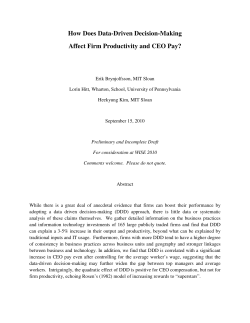 How Does Data-Driven Decision-Making Affect Firm Productivity and