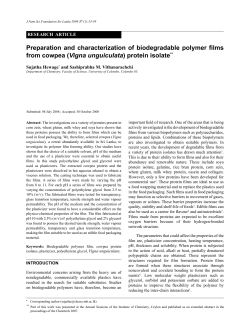 Preparation and characterization of biodegradable polymer films