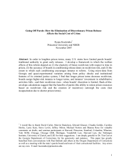 1 Going Off Parole: How the Elimination of Discretionary Prison