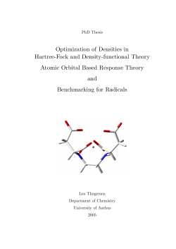 Optimization of Densities in Hartree-Fock and