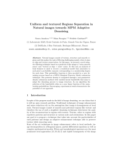 Uniform and textured Regions Separation in