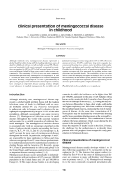 Clinical presentation of meningococcal disease in childhood