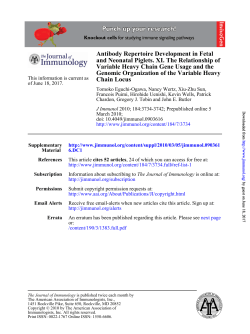 Chain Locus Heavy Genomic Organization of the Variable Variable