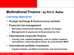 Multinational Finance - Wiley Efficient Learning