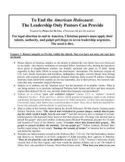 To End the American Holocaust