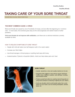 taking care of your sore throat