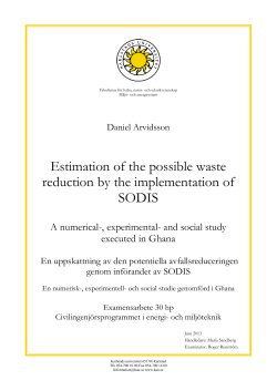Estimation of the possible waste reduction by the