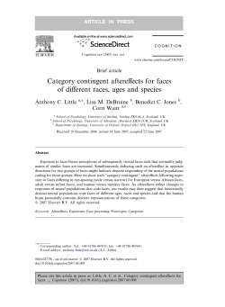 Category contingent aftereffects for faces of different