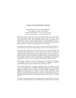 Logical Spaces for Urban Nomads