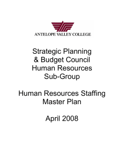 Human Resources Staffing Plan