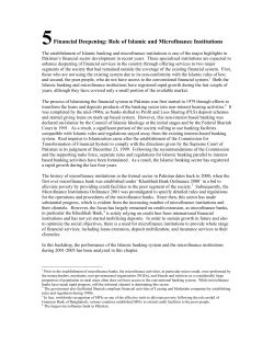 Financial Deepening: Role of Islamic and Microfinance Institutions