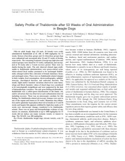 Safety Profile of Thalidomide after 53 Weeks of Oral Administration