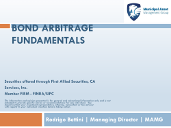 Bond Arbitrage Fundaments