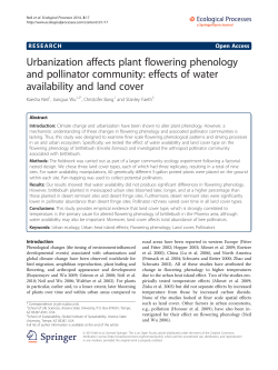 Urbanization affects plant flowering phenology and pollinator