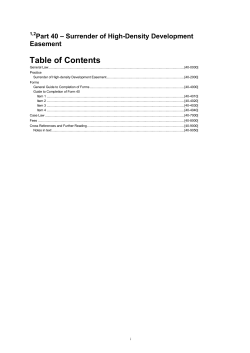LTPM Part 40 Surrender of High Density Development Easement