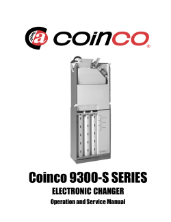 Coinco 9300-S SERIES - Coin Acceptors Europe Ltd