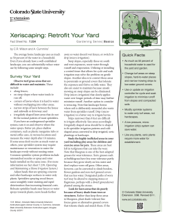 Xeriscaping: Retrofit Your Yard - Colorado State University Extension
