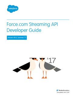 Force.com Streaming API Developer Guide