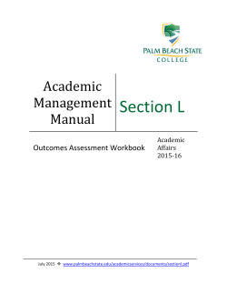 Outcomes Assessment Workbook