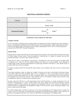 SIDS INITIAL ASSESSMENT PROFILE 1
