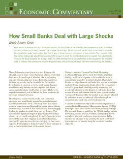 How Small Banks Deal with Large Shocks
