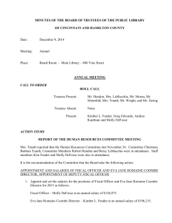 MINUTES OF THE BOARD OF TRUSTEES OF THE PUBLIC