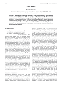 Frost heave - University of Oregon