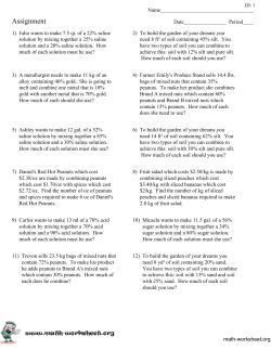 Assignment - FREE Math Worksheets - math