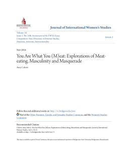 Explorations of Meat-eating, Masculinity and Masquerade