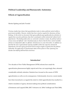Political Leadership and Bureaucratic Autonomy: Effects of
