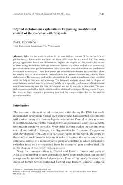 Beyond dichotomous explanations: Explaining constitutional control