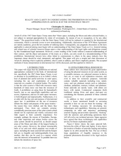 Reality and clarity in understanding the prohibition on national