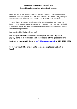 Feedback Fortnight