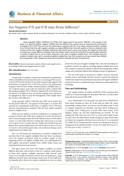 Are Negative P/E and P/B ratio Firms Different?