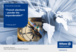 presidential elections in France in late April and early May