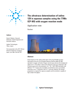 The ultratrace determination of iodine 129 in aqueous samples
