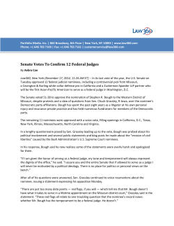 Senate Votes To Confirm 12 Federal Judges