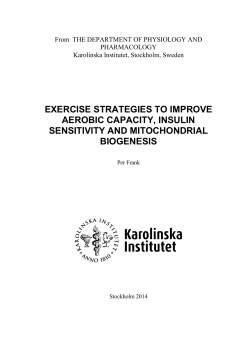 EXERCISE STRATEGIES TO IMPROVE AEROBIC CAPACITY