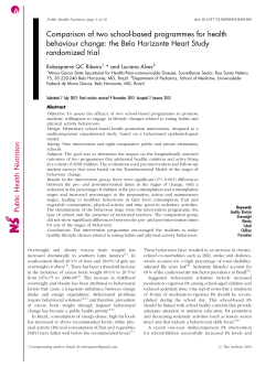 Comparison of two school-based programmes for health behaviour