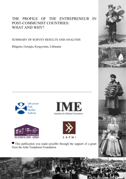 the profile of the entrepreneur in post