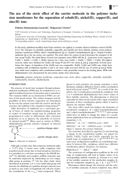 The use of the steric effect of the carrier molecule in the polymer